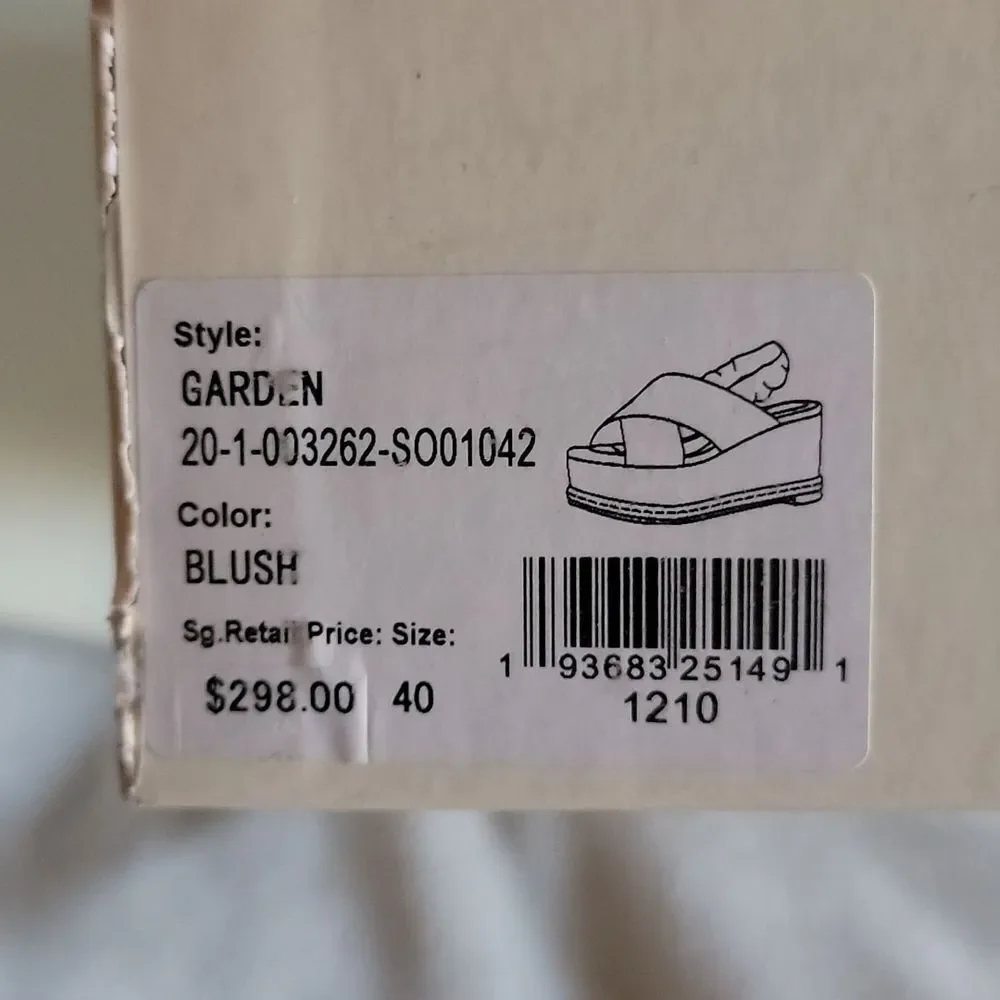 JOIE  Leather Garden Platform Wedge Sling Back leather Sandal/Espadril NWT